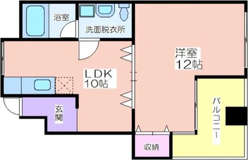 長居パークサイドプラザ【405号室】の間取り