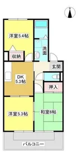 オレンジこま【205号室】の間取り