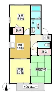オレンジこま【2階】の間取り