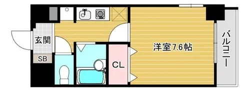 エスリード深江橋【8階】の間取り