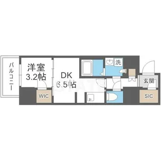 Metrosa谷町六丁目North【3階】の間取り