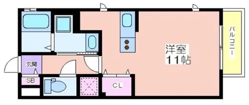 ペアムールA棟【2階】の間取り