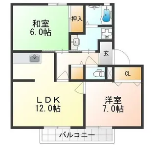 ヴィラ大覚苑【2階】の間取り