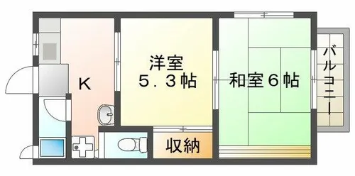 ハイツあこや【2階】の間取り