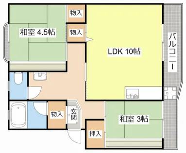 第1辻ハイツ【301号室】の間取り