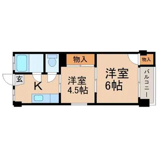 向川原土井マンション【1階】の間取り