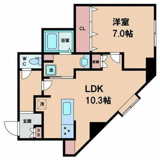 大拓ハイツ12【1階】の間取り