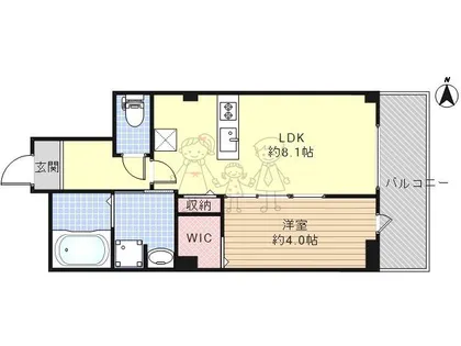 Maison Blanche Nagai【2階】の間取り