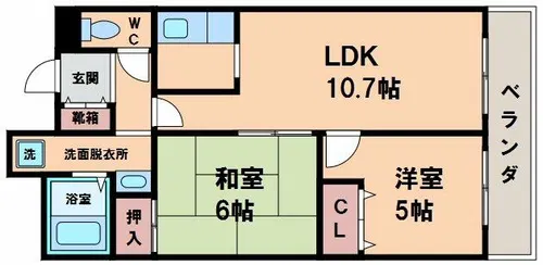 グランディール阪南町【10階】の間取り