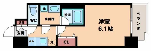 レオンコンフォート天王寺ヒルズ【3階】の間取り