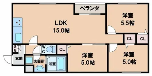 HIT KITATANABE SIX【4階】の間取り