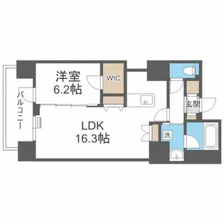 マストライフ南4条【3階】の間取り