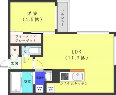 CARRERA行啓通【4階】の間取り