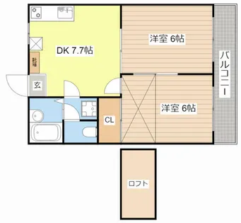 グリーンヒルズ【2-201号室】の間取り