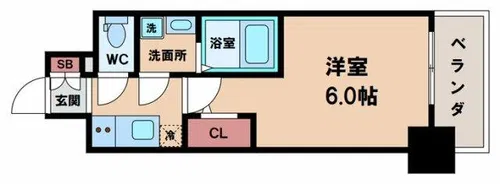 エスリードレジデンス大阪天王寺【12階】の間取り