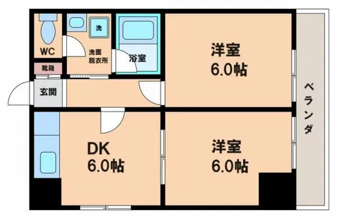 ドエル恵美須【9階】の間取り