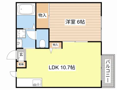 キャロットハウス【101号室】の間取り