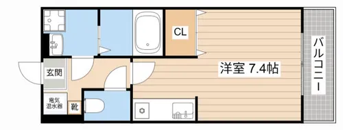 エクセル田中 E【104号室】の間取り
