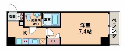 エグゼ天王寺Ⅱ【5階】の間取り