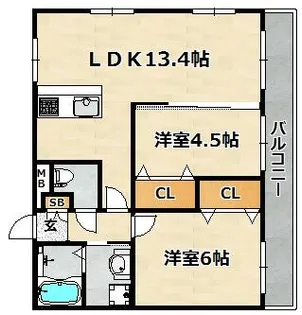 ウイングパレス【103号室】の間取り