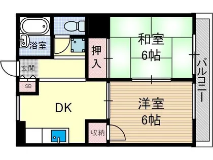 コーポバロール【3階】の間取り