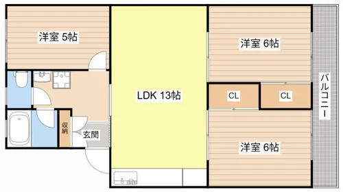 グレイス堅田【305号室】の間取り
