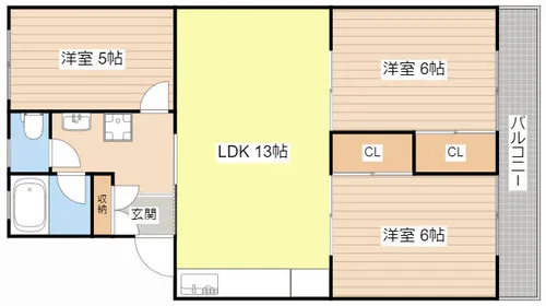 グレイス堅田【306号室】の間取り