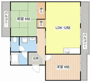 栗東ハイツA【401号室】の間取り