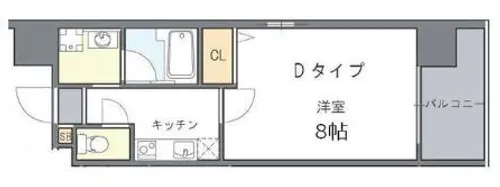 ウエンズ東心斎橋【2階】の間取り