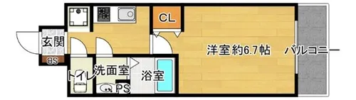 ArtizA淡路【14階】の間取り