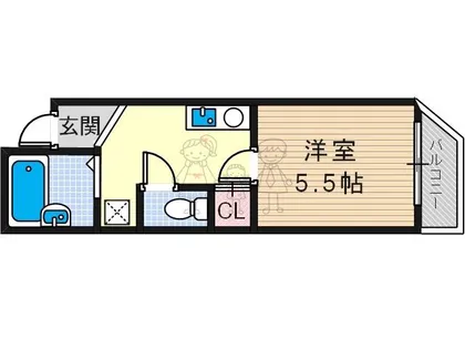 ウィル阿倍野【3階】の間取り