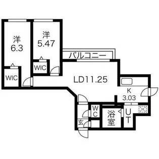 リヴィエールS22【4階】の間取り