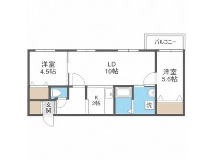 トロワブラン【4階】の間取り