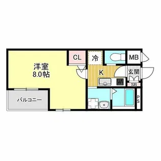 京橋フォーシーズンズ【1階】の間取り