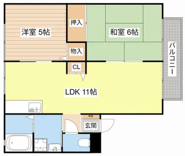 アン・ボヌール【202号室】の間取り