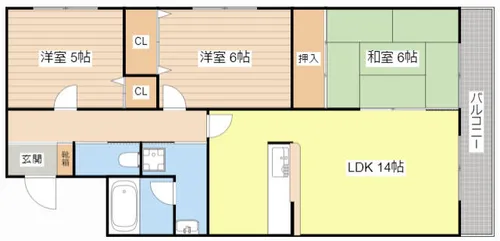 アルトピアーノ仰木の里【2階】の間取り