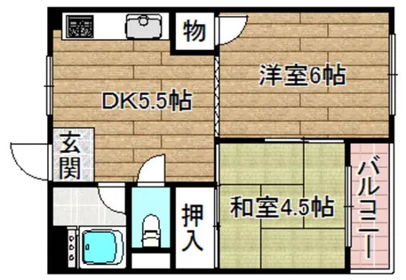 中井マンション【203号室】の間取り