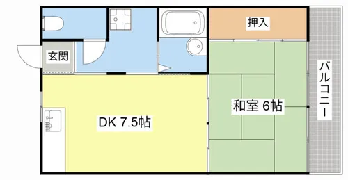 ハイネスグリーン山【201号室】の間取り