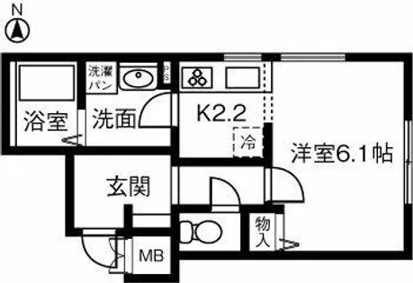 ファルダ不二ヶ丘【202号室】の間取り