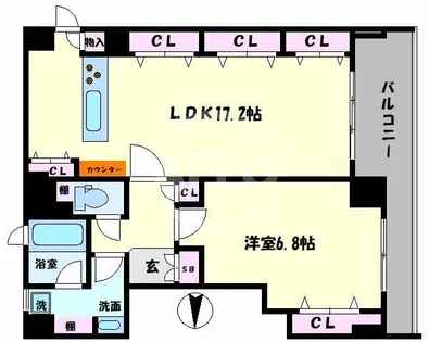 グランテージ国分町【6階】の間取り