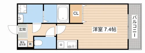 エクセル田中 W【206号室】の間取り