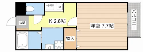 エスエスコーポ【Ⅰ-203号室】の間取り