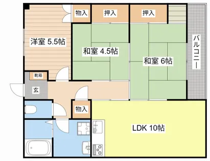 グリーンメゾン223【201号室】の間取り
