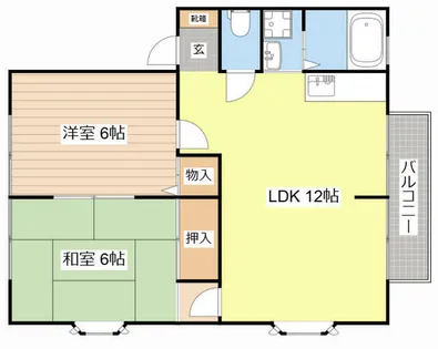 ドゥラシャンスⅡ・Ⅲ【Ⅱ201号室】の間取り
