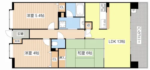 ファミール長浜 豊公園前 壱番館【502号室】の間取り