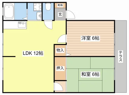 ドゥラシャンスⅠ【101号室】の間取り