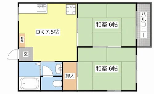 岩嶋ハイツ【201号室】の間取り
