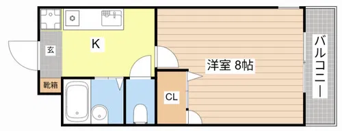 メゾンソレイユ【207号室】の間取り