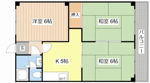メゾンボヌール【202号室】の間取り