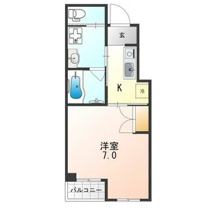 サンモールコート九条【2階】の間取り